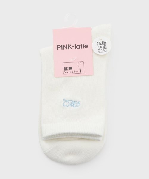 PINK-latte(ピンク　ラテ)/15cmショート丈ソックス/オフホワイト（003）