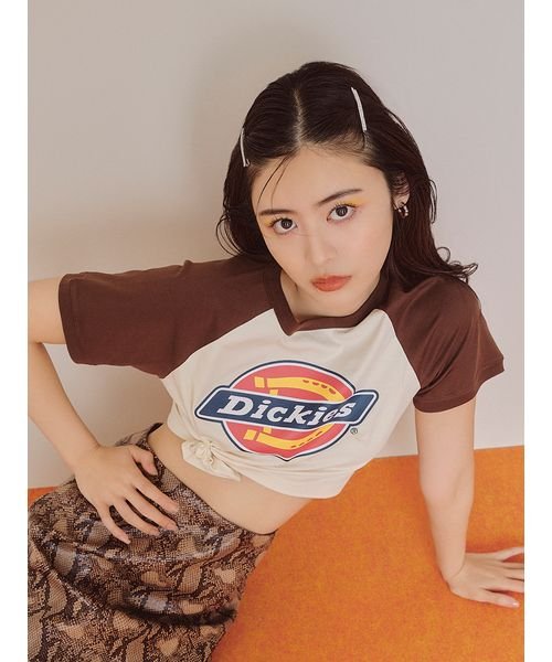 LILY BROWN(リリー ブラウン)/【LILY BROWN Dickies(R)】クロップドロゴTシャツ/IVR