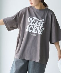 coen(coen)/【WEB限定】ロゴプリントビッグTシャツ/DK.GRAY