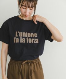 ITEMS URBANRESEARCH(アイテムズ アーバンリサーチ（レディース）)/ロゴハンソデTシャツ/D.NVY