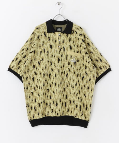 URBAN RESEARCH Sonny Label(アーバンリサーチサニーレーベル)/MAGIC NUMBER　LEOPARD KNIT ポロシャツ/LIMEGREEN