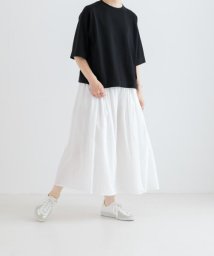 URBAN RESEARCH(アーバンリサーチ)/AMOMENTO　DRAWSTRING SHEER SRG SKIRT/WHITE