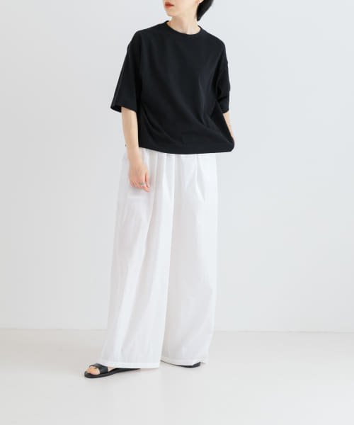 AMOMENTO　COTTON BANDING WIDE PANTS AMOMENTO