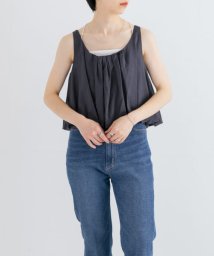 URBAN RESEARCH(アーバンリサーチ)/AMOMENTO　SHEER VOLUME CROP TOP/NAVY