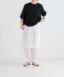 URBAN RESEARCH(アーバンリサーチ)/AMOMENTO　DRAWSTRING LAYERED BDG PANTS/WHITE