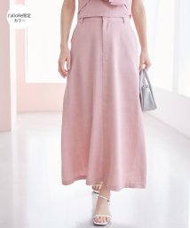 VIS(ビス)/【洗える】美easyリネンライクAラインスカート/ピンク（63）