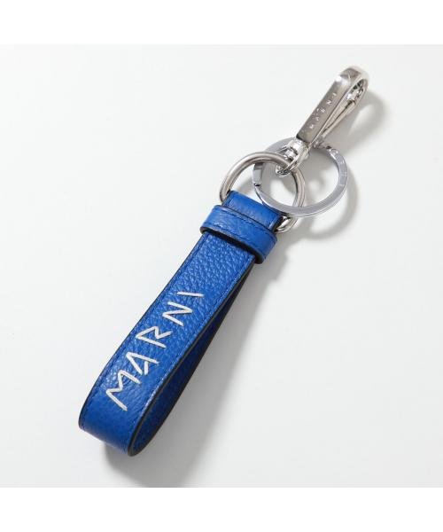 MARNI キーリング PCMI0018A2 P6533 レザー ロゴ刺繍 P6533 MARNI キーリング PCMI0018A2 レザー レタリングロゴ刺繍 PCMO0030A0