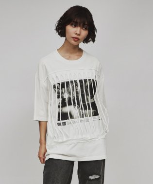 tk.TAKEO KIKUCHI/ギミックフォトTシャツ/506059498