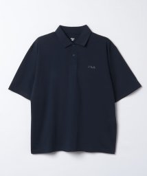 FILA（Casual Men）(フィラ（カジュアル　メンズ）)/【カジュアルウェア】 冷感ストレッチ天竺 リラックス半袖ポロシャツ メンズ/ネイビー