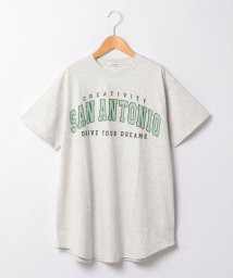 Lovetoxic(ラブトキシック)/【接触冷感】Tシャツワンピース/シロ杢