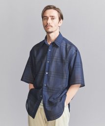 BEAUTY&YOUTH UNITED ARROWS(ビューティーアンドユース　ユナイテッドアローズ)/シアー チェック レギュラーフォルム シャツ/NAVY