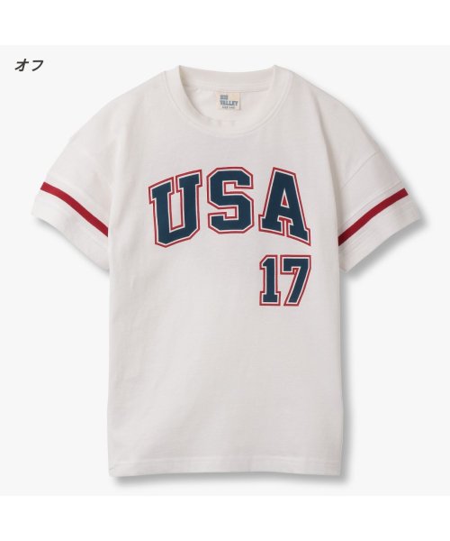 D.FIT(ディフィット)/USA半袖Tシャツ/オフ