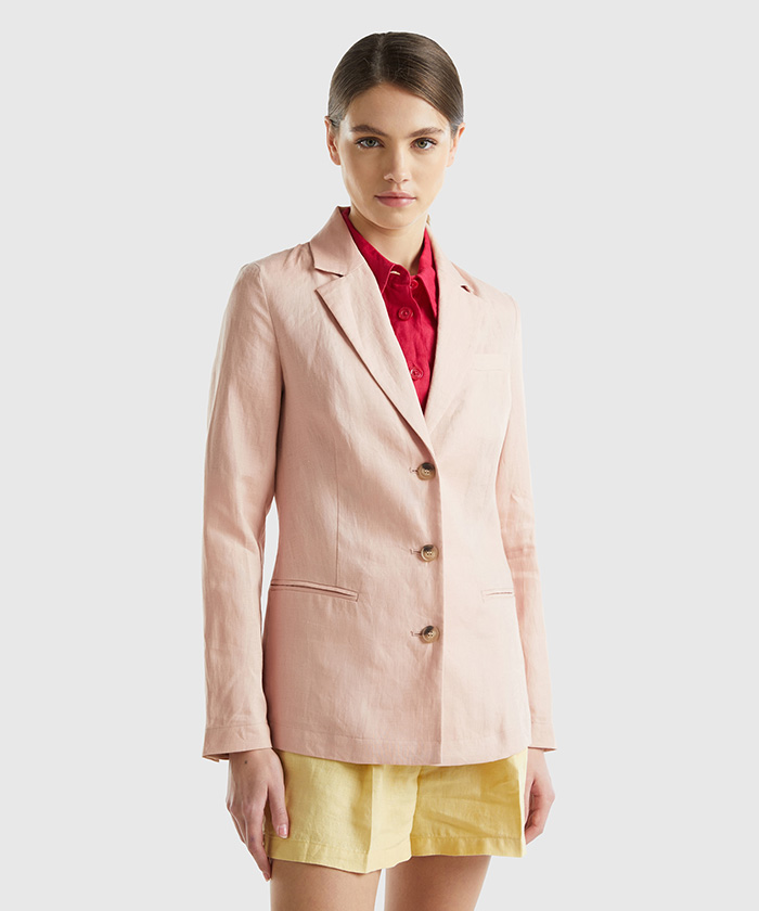 テーラードジャケット ピンクベージュ 2点セット テーラード