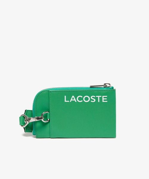 LACOSTE(ラコステ)/レザーカードショルダーポーチ / コインケース/グリーン