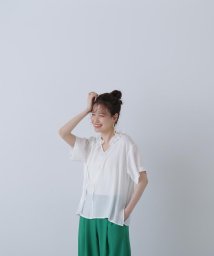 N Natural Beauty Basic/ネックフリルディテール半袖ブラウス/506106399