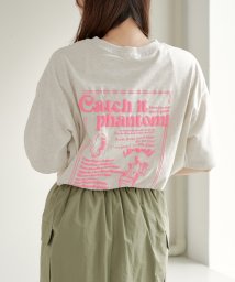 OLIVE des OLIVE(オリーブデオリーブ)/ネコとオバケBIGT　トップス　Tシャツ　ゆったり　オフィス　カジュアル　春/オートミール