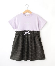 SHOO・LA・RUE(Kids) (シューラルーキッズ)/【110－140cm】半袖ドッキングワンピース/ラベンダー（080）