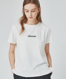 cloenc(ｃｌｏｅｎｃ)/ロゴ入りストレッチTシャツ/ホワイト（001）