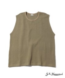 J.S Homestead(ジャーナルスタンダード　ホームステッド)/【J.S.Homestead】LENO MESH FABRIC NO SLEEVE/カーキ