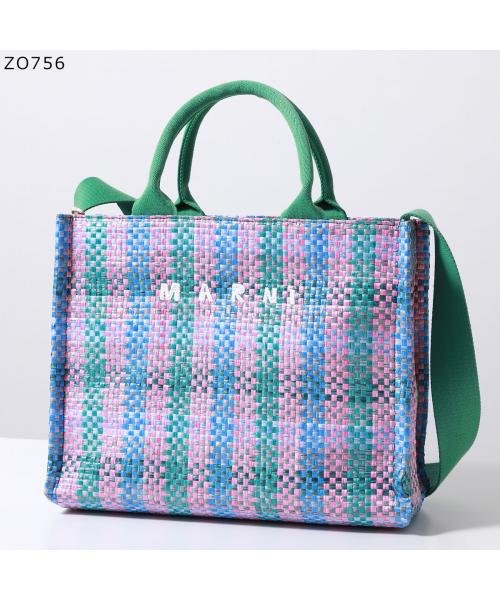 MARNI かごバッグ East－West SMALL TOTE SHMP0077U5 P6744 SMALL TOTE MARNI かごバッグ SHMP0077U5 West