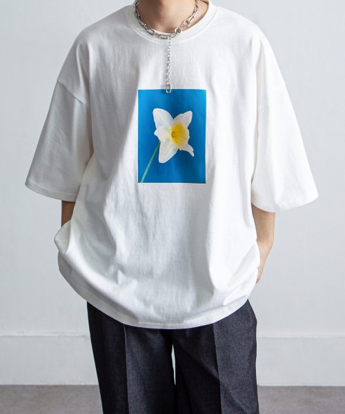 Nilway(ニルウェイ)/アソートデザインコットンTシャツ/ホワイト系1