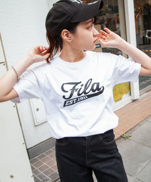 ZIP FIVE(ジップファイブ)/ベースボールロゴテイストTシャツ/ホワイト