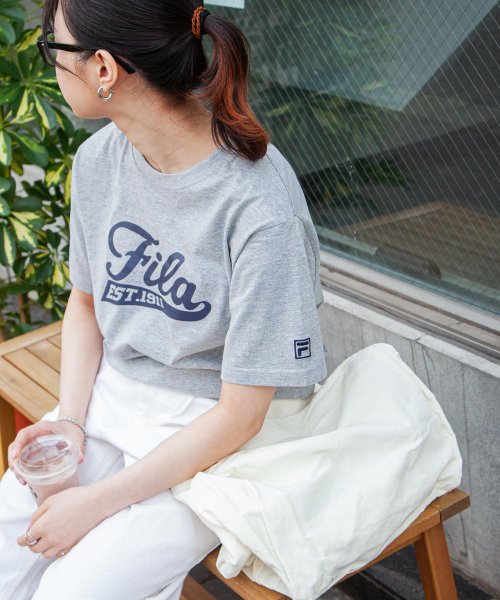 ZIP FIVE(ジップファイブ)/ベースボールロゴテイストTシャツ/グレー