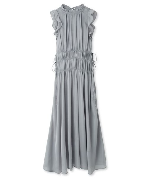 シフォンギャザーノースリワンピース 予めご了承ください 総丈 6cm バスト