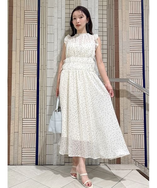 シフォンギャザーノースリワンピース 予めご了承ください 総丈 6cm バスト