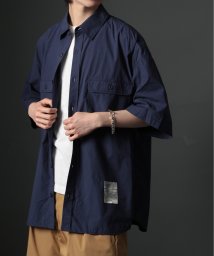 MAISON CLUB(MAISON CLUB)/【MAISON CLUB】U.S.NAVY Big Half Sleeve Shirt ビッグワークハーフスリーブシャツ ビッグシルエット 半袖 ワークシャツ/ネイビー