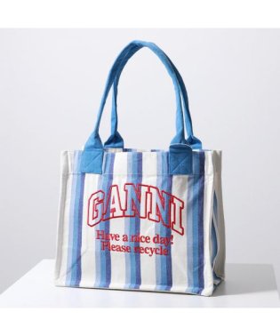 GANNI/GANNI トートバッグ LARGE EASY SHOPPER STRIPES/506107269