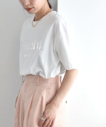 quaranciel/quaranciel:〈洗濯機可能〉クルーネック コットン ロゴ プリント TEE/506107366