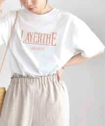 quaranciel/quaranciel:〈洗濯機可能〉クルーネック コットン ロゴ プリント TEE/506107366