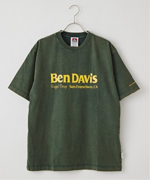 B.C STOCK(ベーセーストック)/BEN DAVIS / ベンデイビス front logo powder Tシャツ/グリーン