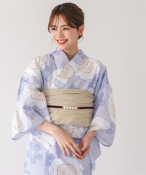 [二部式浴衣単品]まんまる梅柄/レディース/浴衣/セパレート/梅柄 
