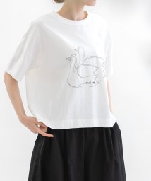 nop de nod/USコットンスワン刺繍Tシャツ/506107521