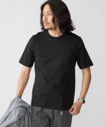 SHIPS MEN(シップス　メン)/*SHIPS:〈抗菌・防臭〉テレワーク ビズ ワンポイント ロゴ クルーネック ポケット Tシャツ/ブラック