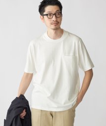 SHIPS MEN(シップス　メン)/*SHIPS:〈抗菌・防臭〉テレワーク ビズ ワンポイント ロゴ クルーネック ポケット Tシャツ/ホワイト