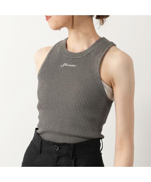 セール】GANNI タンクトップ Melange Knit Sleeveless Top ニット 