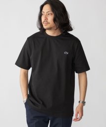 SHIPS MEN(シップス　メン)/LACOSTE: TH5582－99 アウトラインクロック クルーネック Tシャツ/ブラック