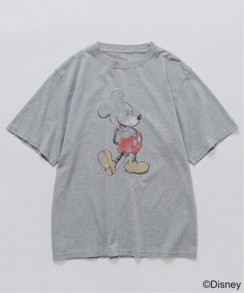 EDIFICE(エディフィス)/《予約》REMI RELIEF 別注 HARD SP加工 Tシャツ(MICKEY MOUSE)/グレーB