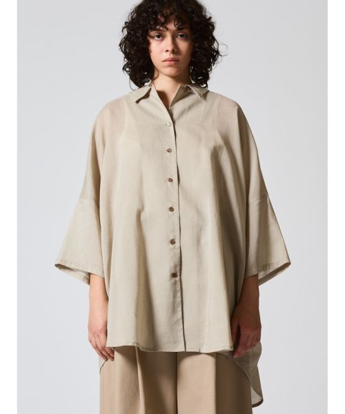 mizuiro ind ハーフスリーブワイドシャツ mizuiro ind