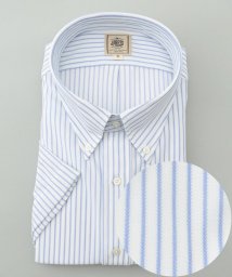 J.PRESS MENS(J．プレス　メンズ)/【KING SIZE】【夏に嬉しい高機能】カノコインレイストライプパッチポケット シャツ/B.D./サックスブルー系1