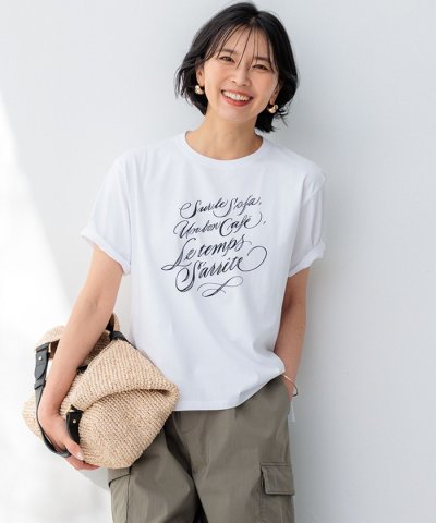 【井波麻里衣さんコラボ】カリグラフィー プリント Tシャツ