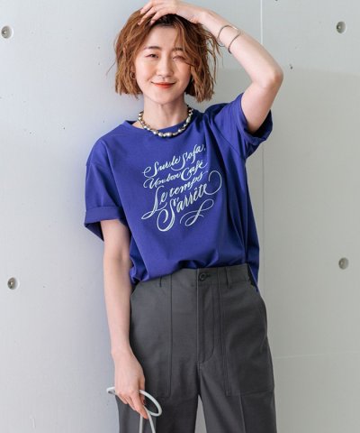 【井波麻里衣さんコラボ】カリグラフィー プリント Tシャツ