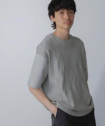 nano・universe(ナノ・ユニバース)/ツートーン切り替えTシャツ 半袖/グレー