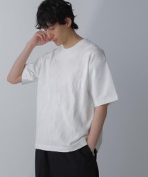 nano・universe(ナノ・ユニバース)/ツートーン切り替えTシャツ 半袖/ホワイト