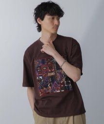 nano・universe/フレームアートワイドＴシャツ 半袖/505990947