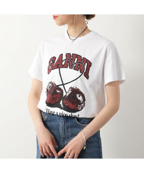 GANNI(ガニー)/GANNI 半袖 Tシャツ Basic jersey Relaxed T－shirt/その他系1
