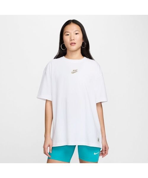 NIKE(NIKE)/ナイキ ウィメンズ NSW OS NCPS S/S Tシャツ/WHITE/NEUTRALOLIVE